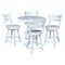 International Concepts 36 in. Solid Wood Round Extension Dining Table with 4 Counter Height Stools K08-36RXT-23-S800SW4 - alternate 1